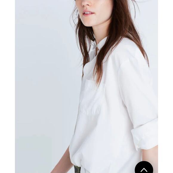 Madewell Tops - Madewell Drapey Oversized Boyshirt in Pure White Large